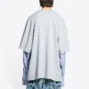 Slime-logolla varustettu kerroksellinen T-paita ”Grey” 671401TLVF11203