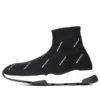 Speed 1.0 -tennarit ”White Logo Monogram Black Knit” 597425W2DBF1015