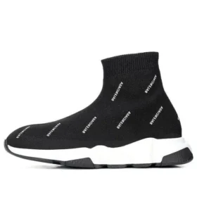 Speed 1.0 -tennarit ”White Logo Monogram Black Knit” 597425W2DBF1015