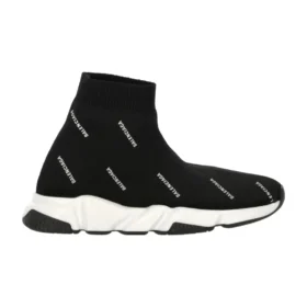 Speed 1.0 -tennarit ”White Logo Monogram Black Knit” 597425W2DBF1015
