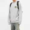 Sporty B Crest Logo -pyöreäkaulainen villapaita ”Grey” 671125TLV601300