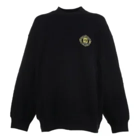 Sporty B Crest -logolla varustettu pyöreäkaulainen villapaita ”Black” 671125TLV60-1000 Sporty B Crest -logolla varustettu pyöreäkaulainen villapaita ”Black” 671125TLV60-1000