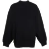 Sporty B Crest -logolla varustettu pyöreäkaulainen villapaita ”Black” 671125TLV60-1000