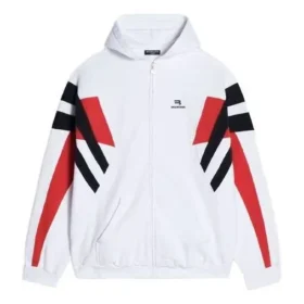 Sporty B vetoketjullinen verryttelyhuppari ”Valkoinen Musta Punainen” 675330TLVA39028 Sporty B vetoketjullinen verryttelyhuppari ”Valkoinen Musta Punainen” 675330TLVA39028