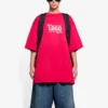 SS21 Aakkoskuvioiset lyhythihaiset unisex-paidat, punaiset 651795TKV816295