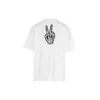 SS21 Drip Peace, väljä istuvuus, hymypainatus, vapaa-ajan paita, valkoinen 641675TKVA18639