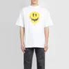 SS21 Drip Peace, väljä istuvuus, hymypainatus, vapaa-ajan paita, valkoinen 641675TKVA18639
