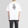 SS21 Drip Peace, väljä istuvuus, hymypainatus, vapaa-ajan paita, valkoinen 641675TKVA18639