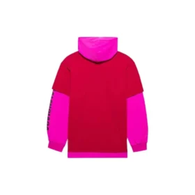 SS21 huppullinen Splicing-pitkähihainen unisex-takki, vaaleanpunainen ja punainen, 657037TKV826295 SS21 huppullinen Splicing-pitkähihainen unisex-takki, vaaleanpunainen ja punainen, 657037TKV826295