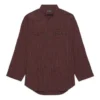 SS21 Oversize-ruudullinen pitkähihainen paita, ruskea 658806TKM366100
