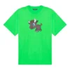 SS21 Pieni kuvio, sarjakuvapainatus, lyhythihainen, unisex, vihreä 612966TJVM93302