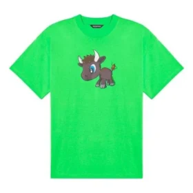 SS21 Pieni kuvio, sarjakuvapainatus, lyhythihainen, unisex, vihreä 612966TJVM93302 SS21 Pieni kuvio, sarjakuvapainatus, lyhythihainen, unisex, vihreä 612966TJVM93302