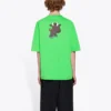 SS21 Pieni kuvio, sarjakuvapainatus, lyhythihainen, unisex, vihreä 612966TJVM93302