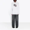 SS21 Pieni kuvio, sarjakuvapainatus, unisex, valkoinen 578135TJVE69000