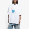SS21 Retro Plain Weave Large Fit lyhythihainen unisex-valkoinen T-paita 657059TKV949000