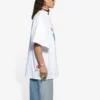 SS21 Retro Plain Weave Large Fit lyhythihainen unisex-valkoinen T-paita 657059TKV949000