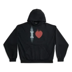 SS23 I love Balenciaga -hupparit ”Black” 742603TOVH59034