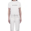 Symbolic Slim Fit -lyhythihainen paita, valkoinen 612964TIV509040