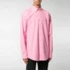 Takalogolla varustettu puuvillapopliinipaita ”Pink” 556878TEM095630