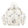 Tat-vetoketjuhuppari, medium-istuvuus, takki ”Off White Black” 770939TQVK13307