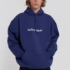 Tekijänoikeudella suojattu painettu logo, miesten, sininen 570811TIV551195