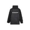 Tekninen kangas, ylisuuri parka, jossa jersey-sisäosa ”Black” 746450TOO321000