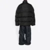 Tiikerin vuosi -ylisuuri topattu untuvatakki ”Black” 682695TLO061000