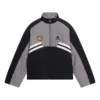 Topattu suppilokaulainen verryttelytakit ”Grey Black” 675462-TKO48-1000