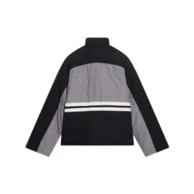 Topattu suppilokaulainen verryttelytakit ”Grey Black” 675462-TKO48-1000