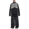 Topattu suppilokaulainen verryttelytakit ”Grey Black” 675462-TKO48-1000