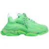 Triple S -lenkkari, läpinäkyvä pohja, ”Neon Green” 544351W2CF13801