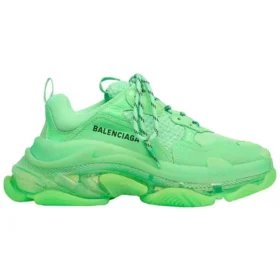 Triple S -lenkkari, läpinäkyvä pohja, ”Neon Green” 544351W2CF13801
