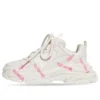 Triple S Logotype -tennari ”White and Pink Technical Material” 654251W2FAB9050