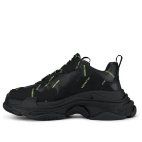 Triple S -tennari ”Allover Logo – Black Fluo Yellow” 536737W2FA11070