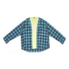 Trompe L’oeil -ruudullinen paita ja T-paita ”Blue Neon Yellow” 699371TMM116305