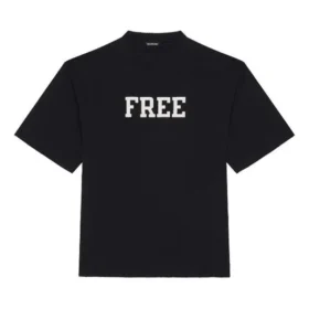Unisex FW 21, ilmainen kirjainpainatus, musta 661715TKVD31070 Unisex FW 21, ilmainen kirjainpainatus, musta 661715TKVD31070