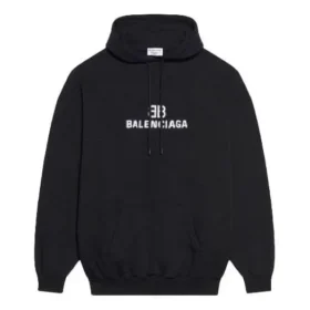 Unisex FW21 fleece-paita, logopainatus, pitkähihainen, huppu, musta 600583TKVI81070 Unisex FW21 fleece-paita, logopainatus, pitkähihainen, huppu, musta 600583TKVI81070