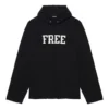Unisex FW21 -huppari, jossa on ilmainen kirjainpainatus, musta 661711TKVD41070
