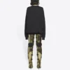 Unisex FW21 ilmainen painatus, pyöreäkaulainen collegepaita, musta 652981TKVD41070