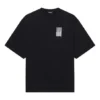 Unisex FW21 -painettu pyöreäkaulainen t-paita, musta 661715TKVE51070