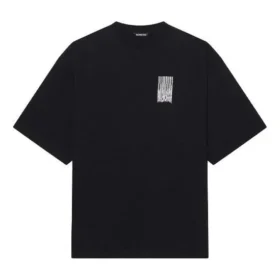 Unisex FW21 -painettu pyöreäkaulainen t-paita, musta 661715TKVE51070 Unisex FW21 -painettu pyöreäkaulainen t-paita, musta 661715TKVE51070