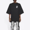 Unisex FW21 -painettu pyöreäkaulainen t-paita, musta 661715TKVE51070