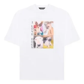 Unisex I Love Dogs -painatus, valkoinen 641614TJVH19000 Unisex I Love Dogs -painatus, valkoinen 641614TJVH19000