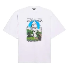 Unisex SS21 Oversized-puuvillapaita, valkoinen 641614TJVH69000 Unisex SS21 Oversized-puuvillapaita, valkoinen 641614TJVH69000