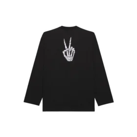 Unisex SS21 -painettu pyöreäkaulainen pusero, musta 651796TKVA11012 Unisex SS21 -painettu pyöreäkaulainen pusero, musta 651796TKVA11012