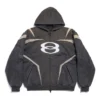Unity Sports Icon Biker -vetoketjuhuppari, oversized-malli, ”Black White” 790359TQVM21070