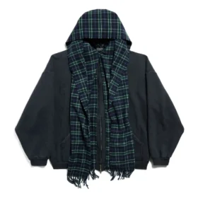 Unity Sports Icon -huivi, täysvetoketjullinen huppari, ylikokoinen ”Dark Blue” 794747TQVM24021