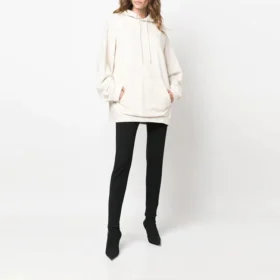 Urheilullinen ylikokoinen kiristysnauhallinen huppari ”White” 600583TLVA19080 Urheilullinen ylikokoinen kiristysnauhallinen huppari ”White” 600583TLVA19080