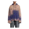 Valkaistu ruudullinen pitkähihainen huppupaita ”Purple Beige” 699223TMM095212