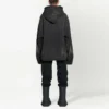 Valkaistu vaikutelma, napitettava huppullinen Denim-takit ”Black” 724653TNW541129